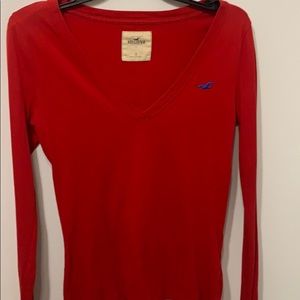 Long sleeve red top